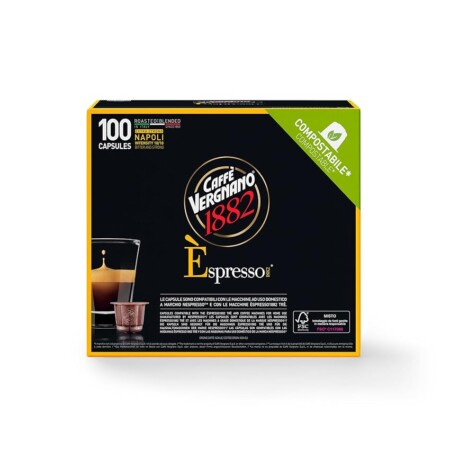 offerta a tempo: caffè vergnano 100 capsule di caffè compatibili con nespresso — 40% da 32,90 € a 19,90 €