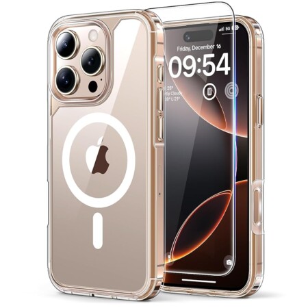 offerta a tempo: tauri magnetica cover per iphone 16 pro max [compatibile con magsafe] con pellicola in vetro temperato — 24% da 14,99 € a 11,39 €