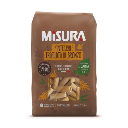 offerta a tempo: misura tortiglioni integrali fibrextra 500gr — 41% da 1,65 € a 0,98 €