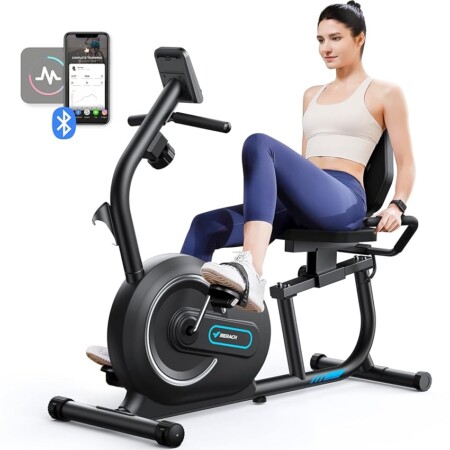 offerta a tempo: merach cyclette da seduta magnetica, recumbent bike con 8 livelli di resistenza regolabili — 22% da 279,99 € a 217,99 €