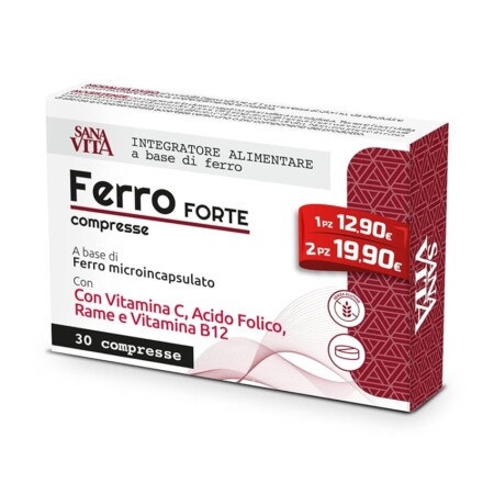 offerta a tempo: sanavita ferro forte integratore alimentare 30 compresse — 54% da 12,90 € a 5,90 €