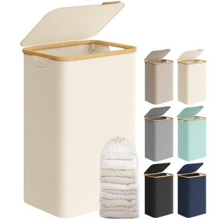 offerta a tempo: songmics cesto portabiancheria con coperchio, cesta per bucato — 15% da 27,99 € a 23,79 €