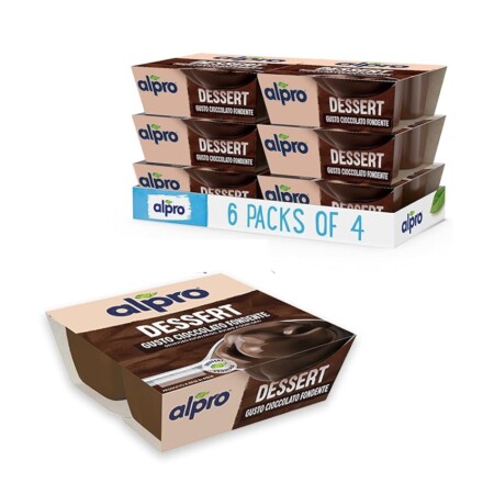 offerta a tempo: alpro dessert 100% vegetale al gusto cioccolato fondente 24 pezzi (6 confezioni x 4 pezzi) — 48% da 17,13 € a 8,99 €