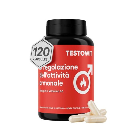 offerta a tempo: testowit integratore naturale per uomini | supplemento per la regolazione ormonale con muira puama — 18% da 59,99 € a 48,99 €