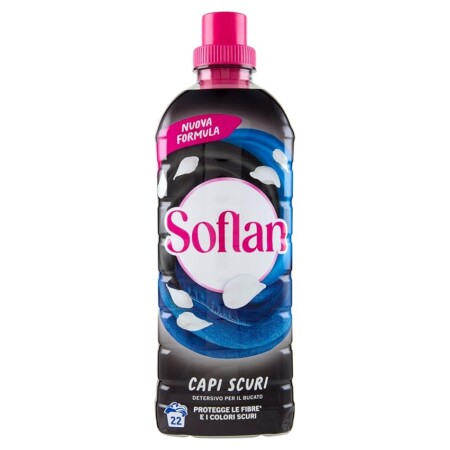 offerta a tempo: soflan detersivo lavatrice capi scuri 22 lavaggi 900ml, 900ml — 20% da 2,99 € a 2,39 €