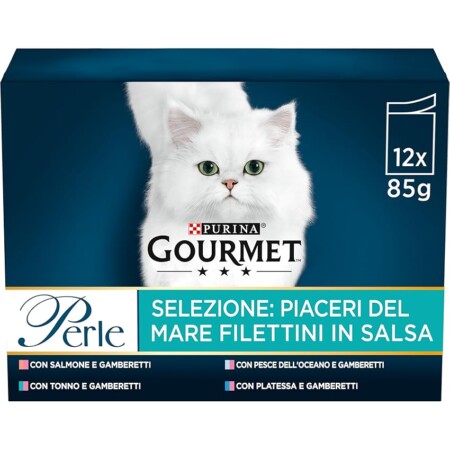 offerta a tempo: gourmet perle umido gatto filettini in salsa con pesce dell'oceano — 11% da 56,68 € a 50,61 €