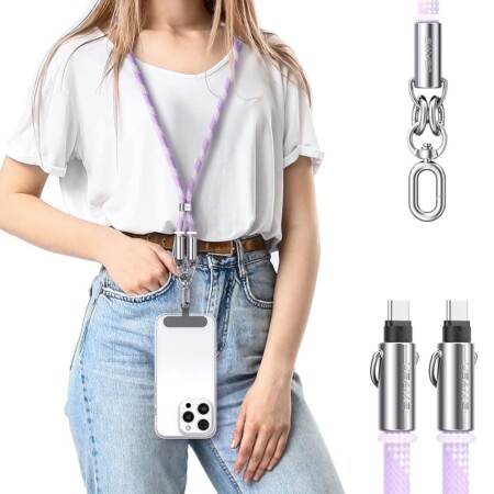 offerta a tempo: cordino universale per smartphone + cavo usb c — 70% da 21,99 € a 6,64 €