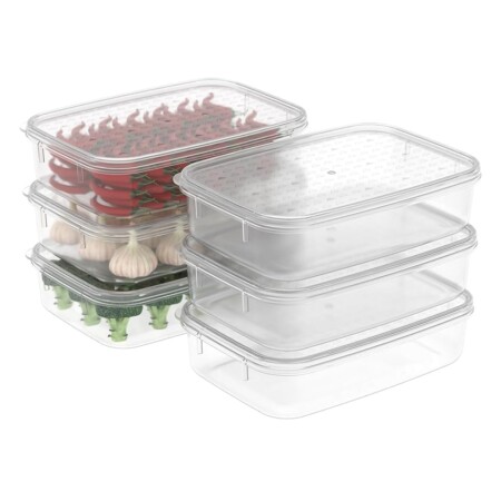 offerta a tempo: cetomo 1.1l*6 contenitore per alimenti, scatole per frigo in plastica — 32% da 14,99 € a 10,19 €