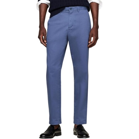 offerta a tempo: tommy hilfiger uomo pantaloni chino tapered fit, blu (aegean sea) — 35% da 99,90 € a 64,99 €
