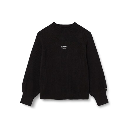offerta a tempo: tommy jeans pullover donna turtleneck pullover in maglia, nero (black) — 39% da 109,90 € a 67,33 €