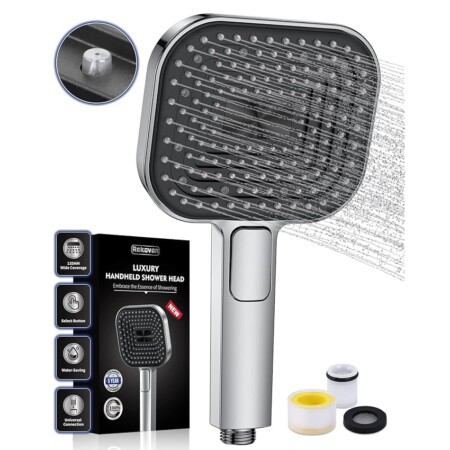 offerta a tempo: soffione doccia anticalcare, doccino per doccia alta pressione — 28% da 29,99 € a 21,59 €