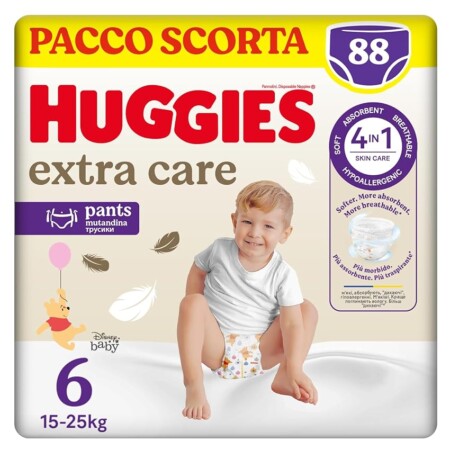 offerta a tempo: huggies extra care, pannolini taglia 6 (15 25 kg) — 9% da 47,60 € a 43,45 €