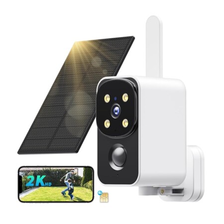 offerta a tempo: telecamera di sorveglianza da esterno alimentata ad energia solare — 43% da 69,99 € a 39,99 €