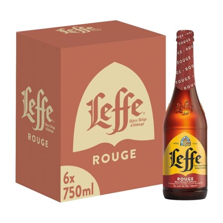 offerta a tempo: leffe rouge, birra bottiglia pacco da 6x75cl — 22% da 25,74 € a 19,99 €