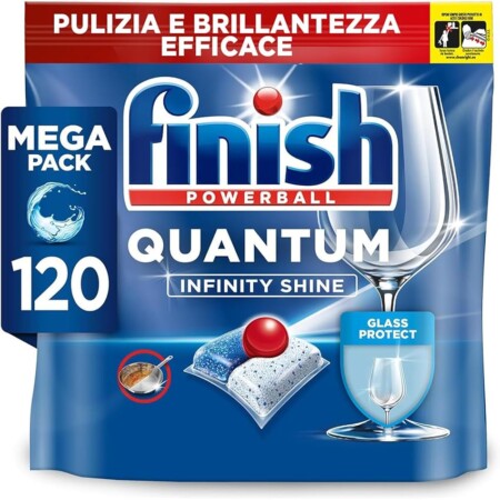 offerta a tempo: finish quantum infinity shine pastiglie lavastoviglie, 120 capsule lavastoviglie — 19% da 26,99 € a 21,99 €