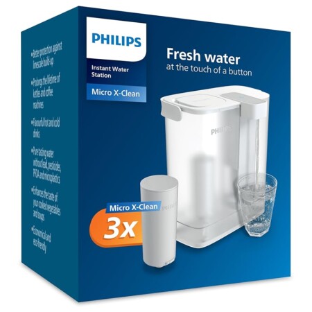 offerta a tempo: filtro acqua istantaneo philips water, 3 cartucce filtro di ricambio micro x — 37% da 69,90 € a 43,99 €