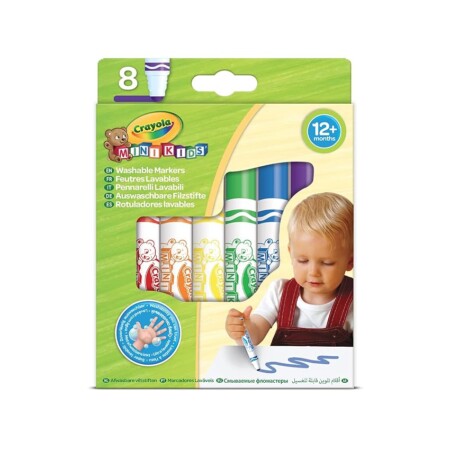 offerta a tempo: crayola mini kids kit di 8 pennarelli super lavabili, punta arrotondata di sicurezza — 10% da 4,99 € a 4,50 €