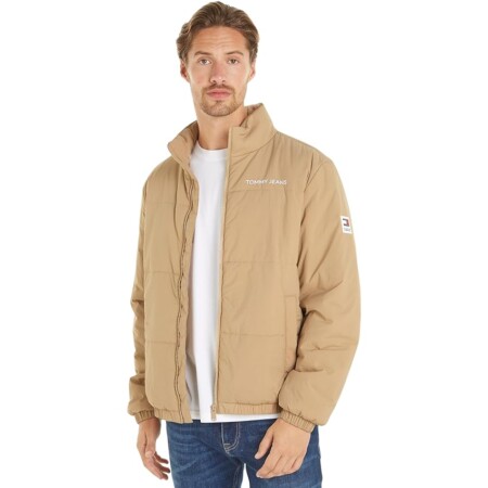 offerta a tempo: tommy jeans uomo giacca giacca da mezza stagione, beige (gentle gold) — 30% da 159,90 € a 111,20 €