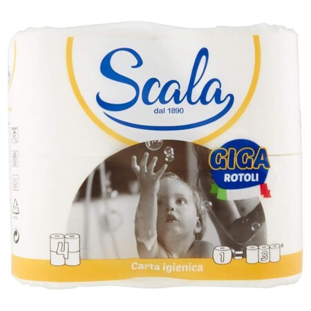 offerta a tempo: scala carta igienica 4 rotoli — 44% da 2,31 € a 1,29 €