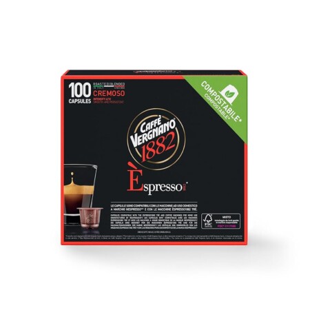 offerta a tempo: caffè vergnano 100 capsule caffè compatibili nespresso e compostabili — 38% da 31,90 € a 19,73 €