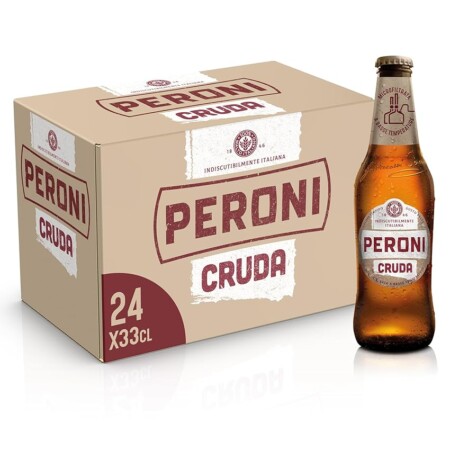 offerta a tempo: peroni – birra cruda lager non pastorizzata – 24 birre in bottiglia da 330ml — 23% da 25,99 € a 19,99 €