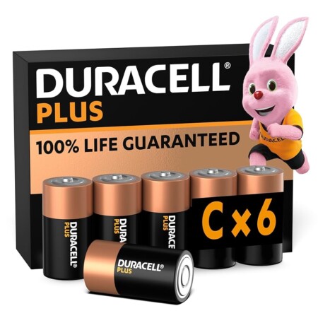 offerta a tempo: duracell batterie plus c (pacco da 6) — 25% da 19,20 € a 14,40 €