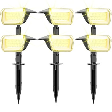 offerta a tempo: linkind faretti solari da esterno,3000k luci da giardino esterne energia solare con modalità invernale — 23% da 57,99 € a 44,48 €