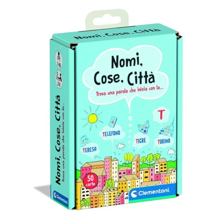 offerta a tempo: clementoni nomi cose e città, mazzo di 50 carte su parole e categorie — 19% da 5,90 € a 4,79 €