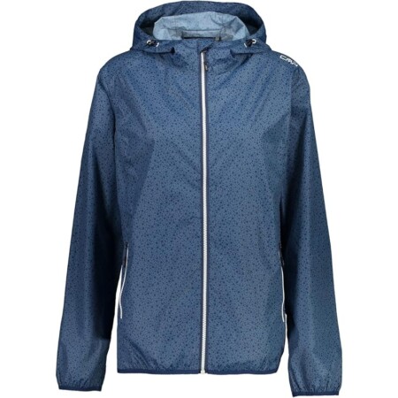 offerta a tempo: cmp giacca donna con cappuccio antipioggia, blue — 35% da 39,95 € a 25,99 €