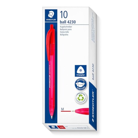 offerta a tempo: staedtler 4230 m 2 penna a sfera retrattile, confezione da 10 — 6% da 6,35 € a 5,97 €