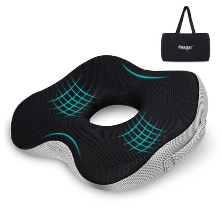 offerta a tempo: feagar cuscino ortopedico a ciambella per sedile sollievo da emorroidi — 22% da 45,99 € a 36,00 €