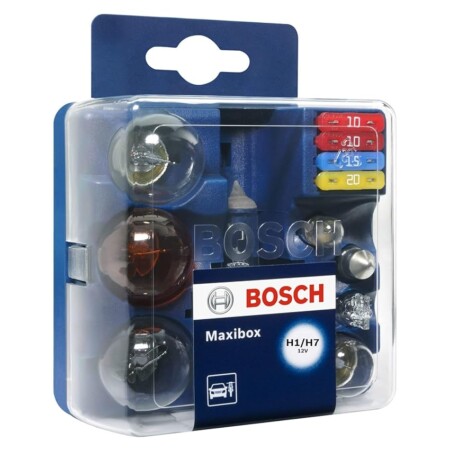 offerta a tempo: bosch h1/h7 maxibox scatola di lampadine di ricambio, 12 v — 5% da 15,18 € a 14,42 €