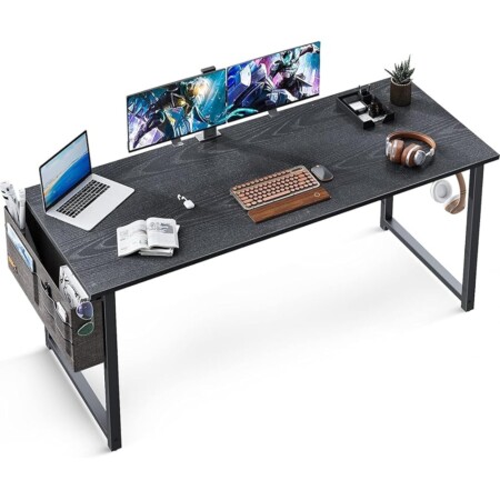 offerta a tempo: scrivania per computer con borsa portaoggetti e gancio — 48% da 89,99 € a 46,71 €