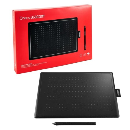 offerta a tempo: wacom one by wacom medium tavoletta grafica con penna, ‌‎nero/rosso — 27% da 62,90 € a 45,99 €