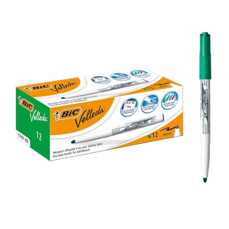 offerta a tempo: bic velleda 1741 pennarelli per lavagna bianca con punta media tonda — 30% da 11,42 € a 7,99 €