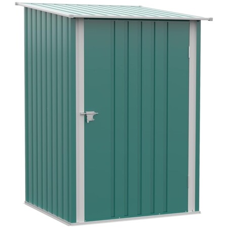 offerta a tempo: outsunny casetta da giardino 0.92m² in acciaio zincato con porta battente — 19% da 132,95 € a 107,06 €
