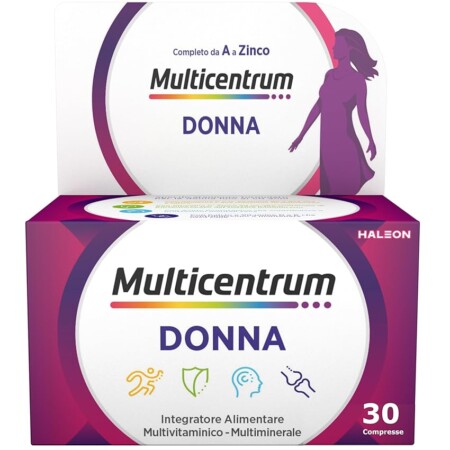 offerta a tempo: multicentrum integratore multivitaminico completo per donna 30 compresse — 38% da 18,50 € a 11,38 €