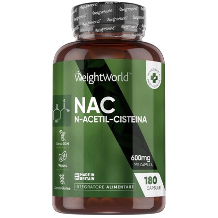 offerta a tempo: nac n acetil cisteina vegana, 600mg per dose giornaliera — 33% da 26,99 € a 18,04 €