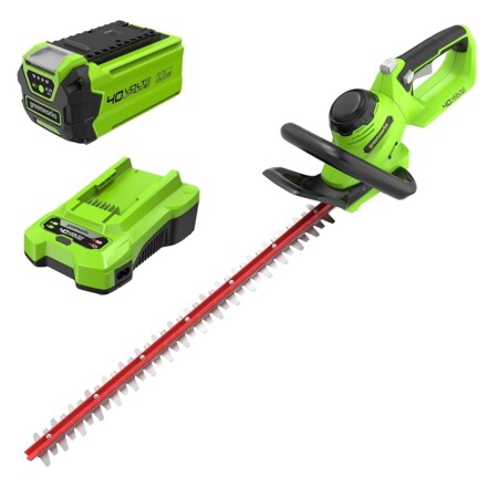 offerta a tempo: greenworks g40ht61k2 tagliasiepi a batteria, lame a doppia azione da 61cm — 30% da 209,99 € a 147,39 €