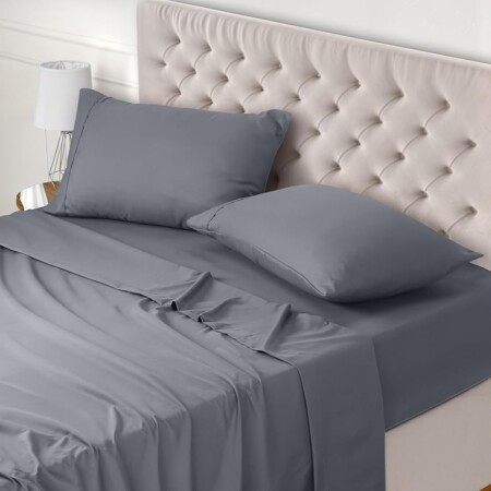 offerta a tempo: utopia bedding set lenzuola matrimoniali 4 pezzi 180x200 cm — 5% da 21,99 € a 20,89 €