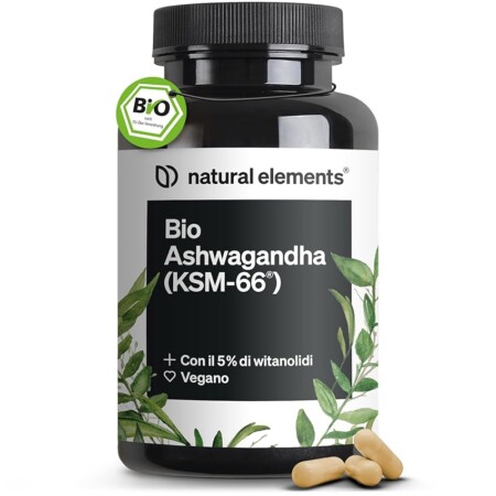 offerta a tempo: bio ashwagandha ksm 66 – alto dosaggio – 180 capsule – ashwagandha bio certificata — 30% da 23,99 € a 16,79 €