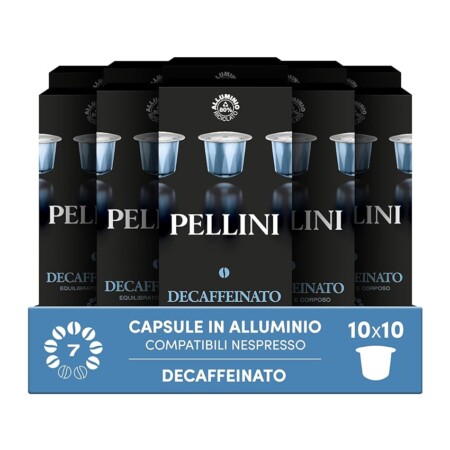 offerta a tempo: pellini top decaffeinato, 100 capsule in alluminio compatibili nespresso — 10% da 33,34 € a 29,90 €