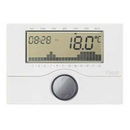 offerta a tempo: vimar 01910 cronotermostato programmabile a batteria, bianco — 10% da 70,00 € a 63,00 €