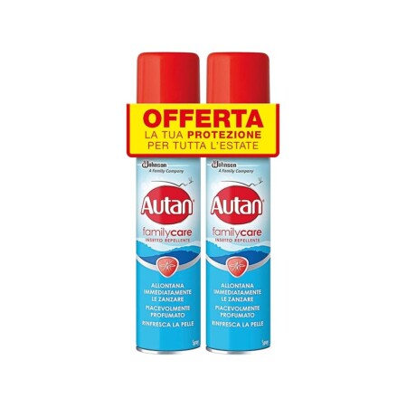 offerta a tempo: autan spray repellente per zanzare tigre e comuni 2 pezzi — 44% da 11,69 € a 6,49 €