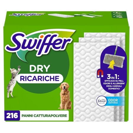 offerta a tempo: swiffer 216 panni catturapolvere di ricambio — 55% da 65,99 € a 29,99 €