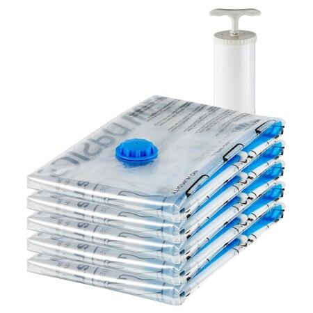 offerta a tempo: amazonbasics 5 sacchetti sottovuoto salvaspazio con pompa — 54% da 13,99 € a 6,43 €