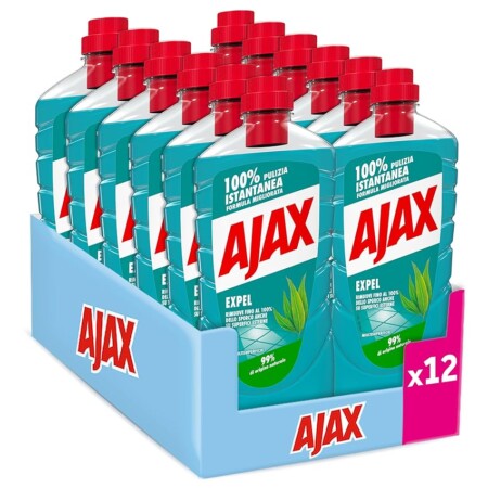 offerta a tempo: ajax detersivo pavimenti expel multisuperficie 12x950ml i 99% di ingredienti di origine — 28% da 36,89 € a 26,69 €