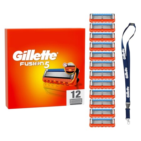 offerta a tempo: gillette fusion5 12 lamette di ricambio per rasoio — 50% da 69,99 € a 34,99 €