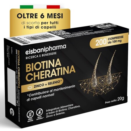offerta a tempo: cisbani pharma biotina cheratina integratore capelli e rinforzante per unghie — 8% da 9,99 € a 9,19 €