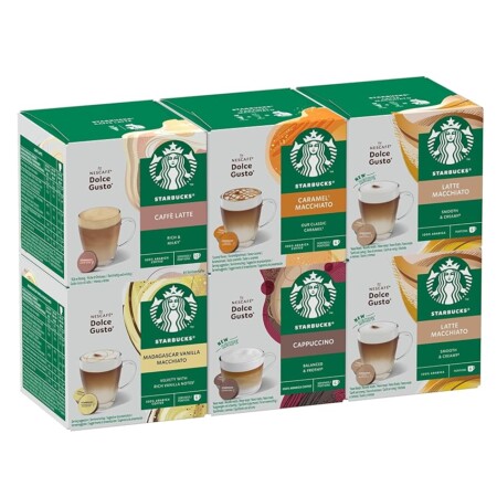 offerta a tempo: starbucks kit degustazione bevande by nescafé dolce gusto, 6 confezioni da 12 capsule — 21% da 31,74 € a 24,99 €